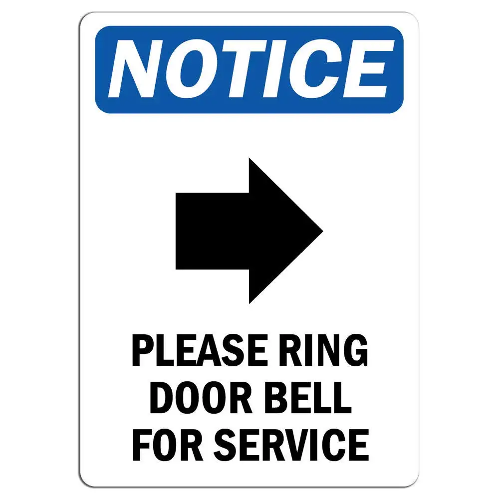 For Notice Please Ring Door Bell for Service Sign with Symbol Label Decal Sticker Retail Store Sign Sticks to Any Surface 8"
For Notice Please Ring Door Bell for Service Sign with Symbol Label Decal Sticker Retail Store Sign Sticks to Any Surface 8"