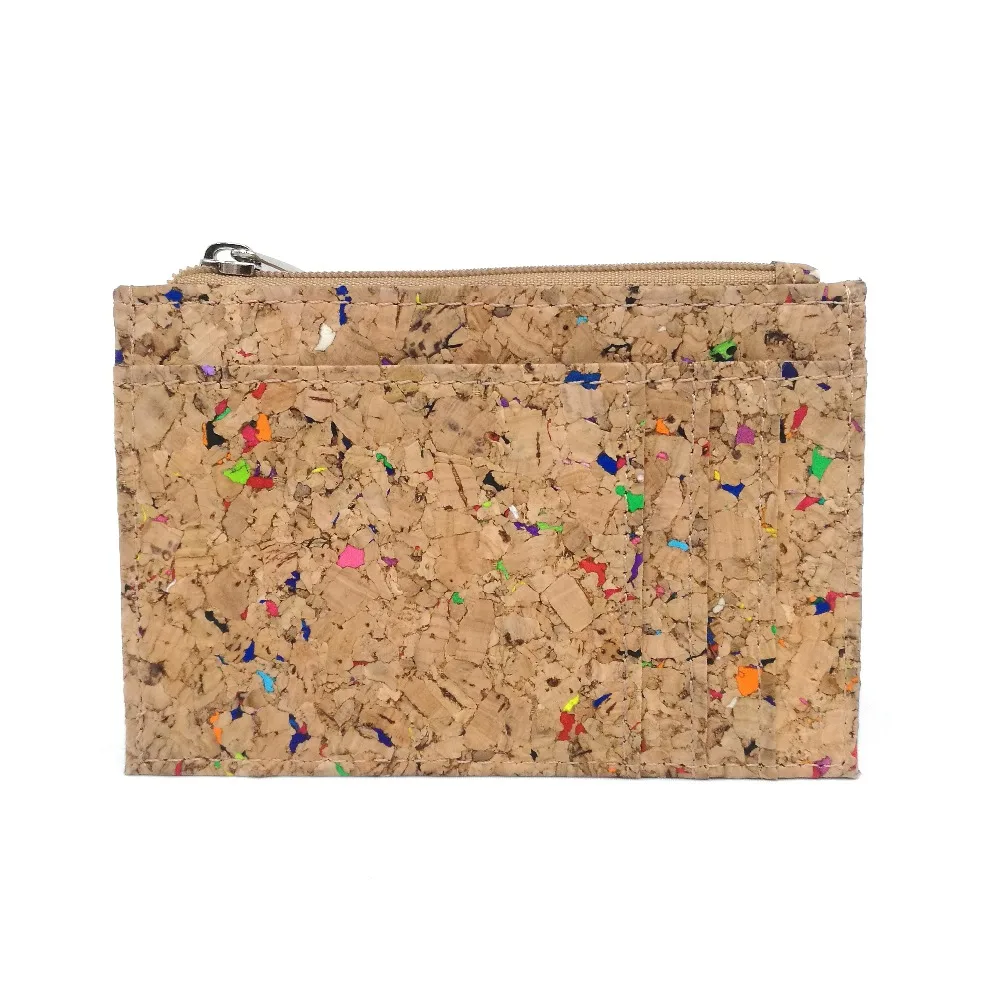 slim cork card wallet with zipper coin pocket (2)