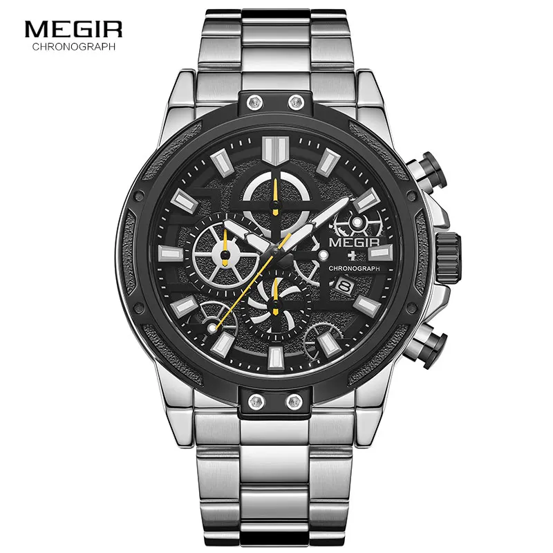 MEGIR Watch Men Fashion Sport Quartz Clock Mens Watches Top Brand Luxury Full Steel Business Waterproof Watch Relogio Masculino
MEGIR Watch Men Fashion Sport Quartz Clock Mens Watches Top Brand Luxury Full Steel Business Waterproof Watch Relogio Masculino