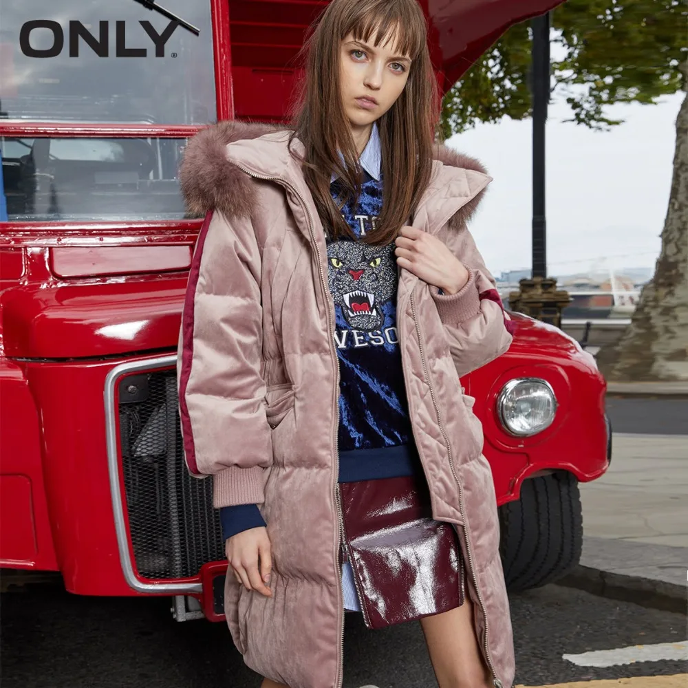 ONLY womens' winter velvet color matching drawstring long down jacket Waist drawstring Side snap open fork|118312515
ONLY womens' winter velvet color matching drawstring long down jacket Waist drawstring Side snap open fork|118312515