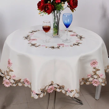 WLIARLEO Floral Tablecloth Round Embroidered Hotel Dining Table Cloth Dust-proof Polyester table cloth tableclothes decoration
WLIARLEO Floral Tablecloth Round Embroidered Hotel Dining Table Cloth Dust-proof Polyester table cloth tableclothes decoration