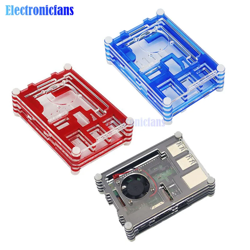 For Raspberry Pi 3B+ 3B Case 9 Layers Black Blue Red Acrylic Box Case Cooling Fan for Raspberry Pi 3 Model B Case Fan Wholesale
For Raspberry Pi 3B+ 3B Case 9 Layers Black Blue Red Acrylic Box Case Cooling Fan for Raspberry Pi 3 Model B Case Fan Wholesale