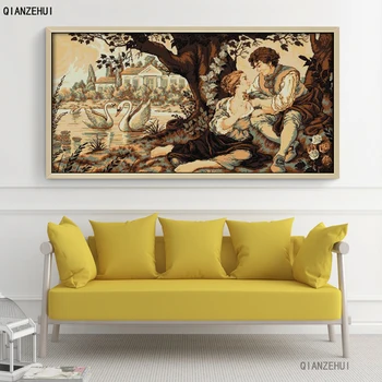 QIANZEHUI,Needlework,DIY The Swan lake and the lovers Cross stitch , Sets For Embroidery kits Cross-Stitching,Wall Home Decro
QIANZEHUI,Needlework,DIY The Swan lake and the lovers Cross stitch , Sets For Embroidery kits Cross-Stitching,Wall Home Decro