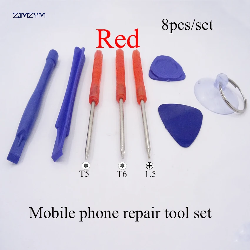 Multi-color 8 in 1 Mobile Phone Repairing Tool Kit Spudger Pry LCD Repair Tools with 1.5/T5/T6 Screwdrivers
Multi-color 8 in 1 Mobile Phone Repairing Tool Kit Spudger Pry LCD Repair Tools with 1.5/T5/T6 Screwdrivers
