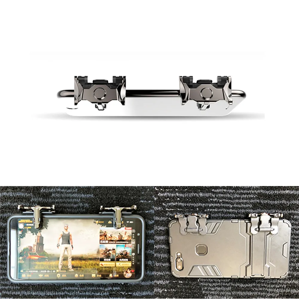 1 Pair Metal Gaming Trigger Fire Button Handle for L1R1 Shooter Controller PUBG Smartphone Mobile Game Accessories
1 Pair Metal Gaming Trigger Fire Button Handle for L1R1 Shooter Controller PUBG Smartphone Mobile Game Accessories