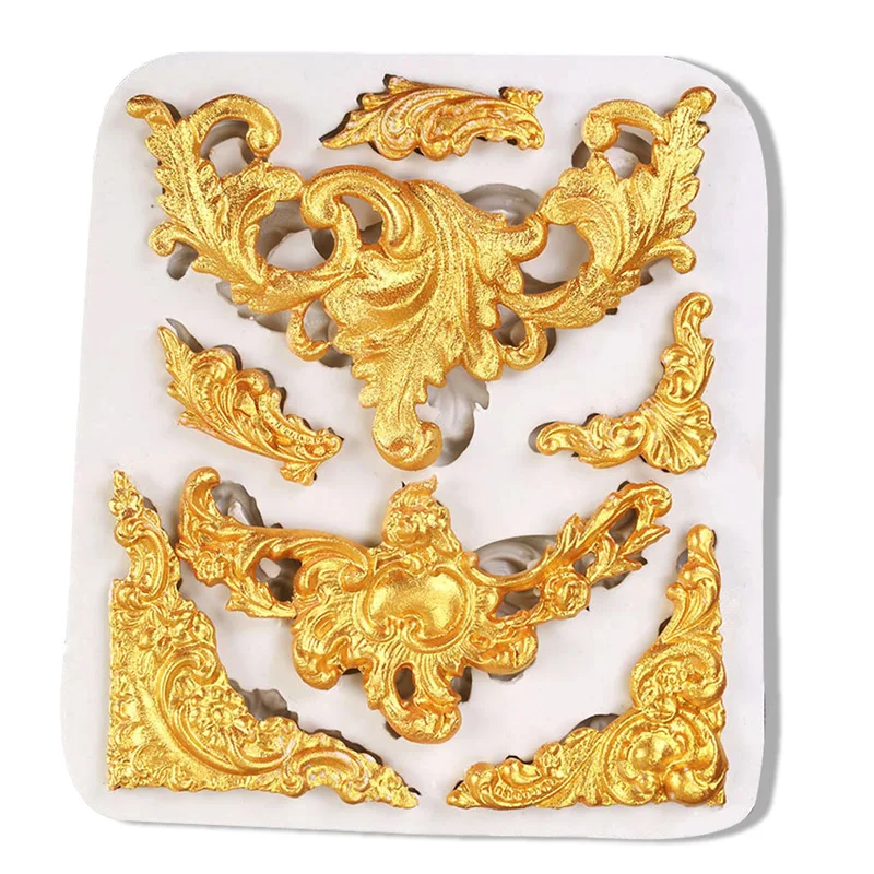 Vintage Scroll Silicone Mould Baroque Wedding Cake Mold Fondant Leaf Cupcake Moulds Chocolate Pastry Tools Sugar
Vintage Scroll Silicone Mould Baroque Wedding Cake Mold Fondant Leaf Cupcake Moulds Chocolate Pastry Tools Sugar