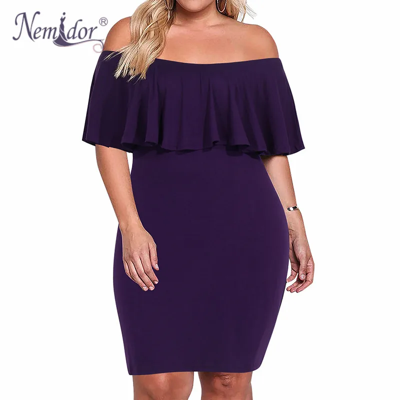 Nemidor Women Elegant O-neck Short Sleeve Flounce Layered Ruffle Bodycon Dress Plus Size 8XL 9XL Midi Vintage Party Dress
Nemidor Women Elegant O-neck Short Sleeve Flounce Layered Ruffle Bodycon Dress Plus Size 8XL 9XL Midi Vintage Party Dress
