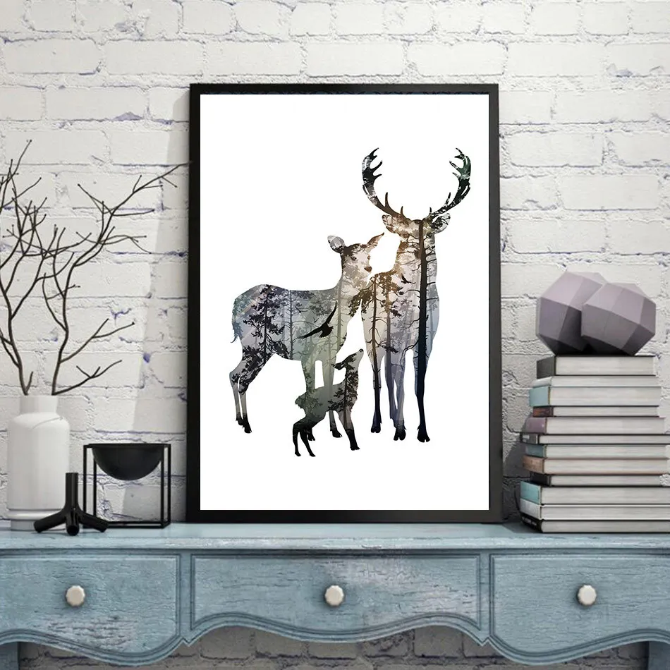 Frameless Nordic style Europe Deer Painting Painting waterproof Kits On Canvas home decor Oil Painting Wall Artwork
Frameless Nordic style Europe Deer Painting Painting waterproof Kits On Canvas home decor Oil Painting Wall Artwork