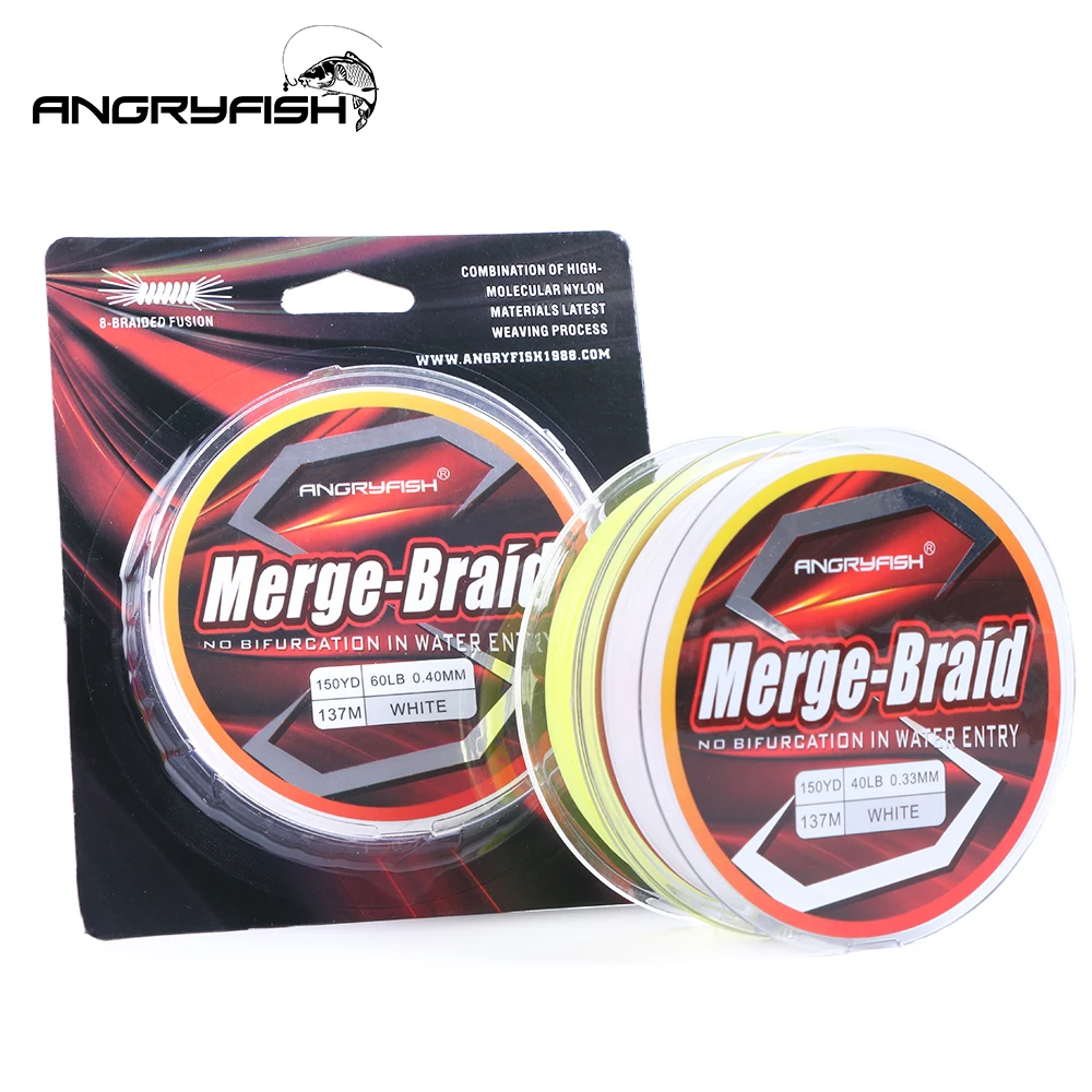 ANGRYFISH 137M/150Y Pure Fluorocarbon Coated Merge-Braid 8 Strands Braided Fishing Line for Freshwater Saltwater 6LB-60LB
ANGRYFISH 137M/150Y Pure Fluorocarbon Coated Merge-Braid 8 Strands Braided Fishing Line for Freshwater Saltwater 6LB-60LB