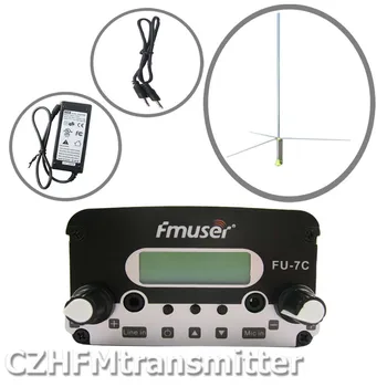 FMUSER FU-7C 7w FM stereo PLL transmitter 1/4 Wave gp antenna + Power supply kit
FMUSER FU-7C 7w FM stereo PLL transmitter 1/4 Wave gp antenna + Power supply kit