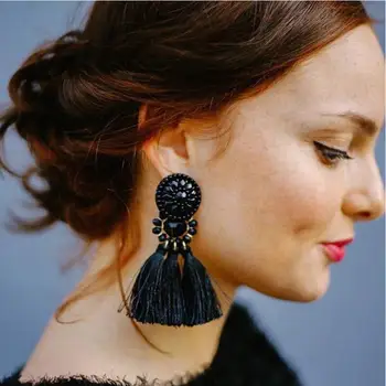 E0502 Bohemian Long Statement Tassel Drop Earrings Luxury Resin Beads Tassel Earrings For Women 7 Color Choice Dangle Earrings
E0502 Bohemian Long Statement Tassel Drop Earrings Luxury Resin Beads Tassel Earrings For Women 7 Color Choice Dangle Earrings