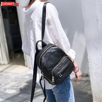 2020 New Luxury Fashion Women Backpack Female School Small Backpack Multi-pocket Casual Genuine Leather Backpacks Cow Leather
2020 New Luxury Fashion Women Backpack Female School Small Backpack Multi-pocket Casual Genuine Leather Backpacks Cow Leather