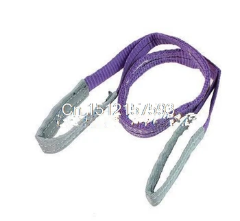 

1T Straight Capacity Eye to Eye Purple Web Lifting Sling Tow Strap 3.3Ft