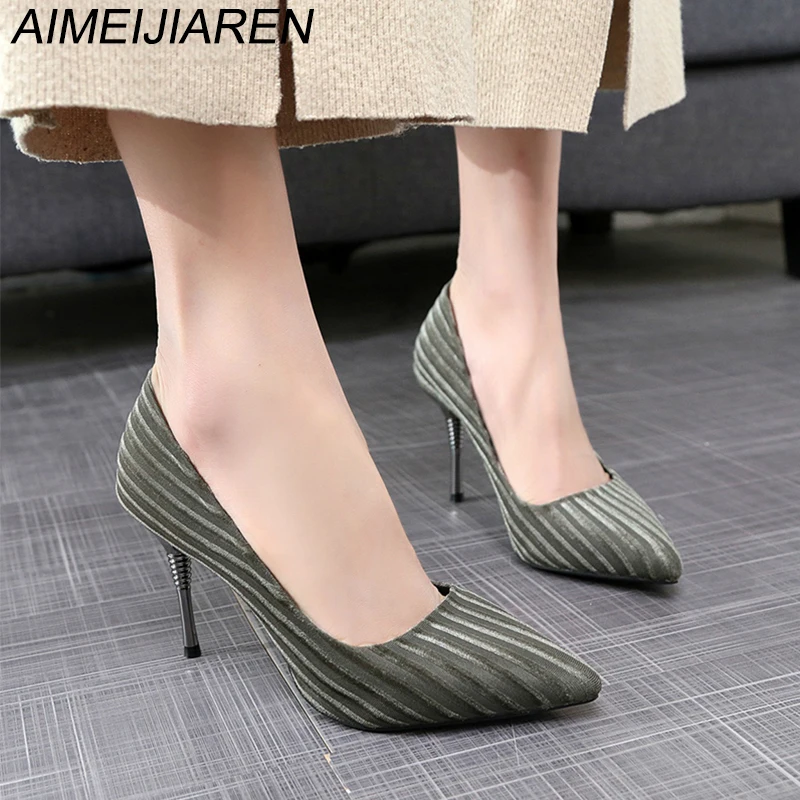 Shoes Women High Heels Pumps Flock Pointed Toe Women Pumps Ladies Shoes Thin High Heel 9cm Sapato Feminino Tacones Mujer
Shoes Women High Heels Pumps Flock Pointed Toe Women Pumps Ladies Shoes Thin High Heel 9cm Sapato Feminino Tacones Mujer
