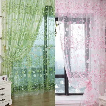 Window Curtain Green and Pink Floral Pattern Voile Window Curtain Drape Panel Sheer Scarf Valances100*200CM/100*280CM 1Pcs
Window Curtain Green and Pink Floral Pattern Voile Window Curtain Drape Panel Sheer Scarf Valances100*200CM/100*280CM 1Pcs