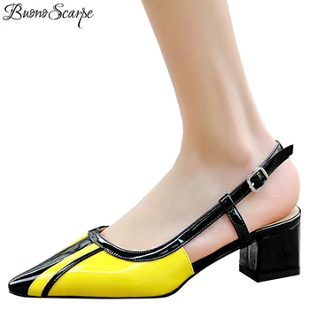 Buono Scarpe Sexy Women Slingbacks Heel Pumps Chunky High Heel Stripes Shoes Spring Summer Women Heels 2019 Girls Party Shoes
Buono Scarpe Sexy Women Slingbacks Heel Pumps Chunky High Heel Stripes Shoes Spring Summer Women Heels 2019 Girls Party Shoes