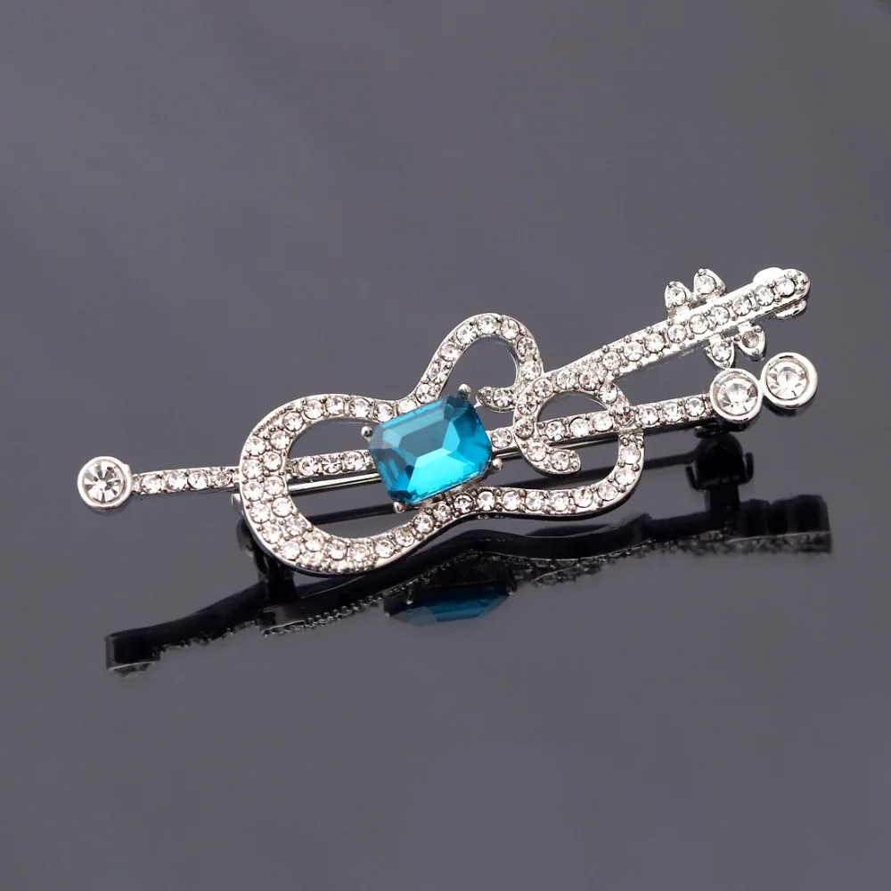 Fashion Blue White Crystal Guitar Shape Brooches Pin Jewelry For Girls Children Hat Scarf Coat Silver Brooch Ornaments
Fashion Blue White Crystal Guitar Shape Brooches Pin Jewelry For Girls Children Hat Scarf Coat Silver Brooch Ornaments