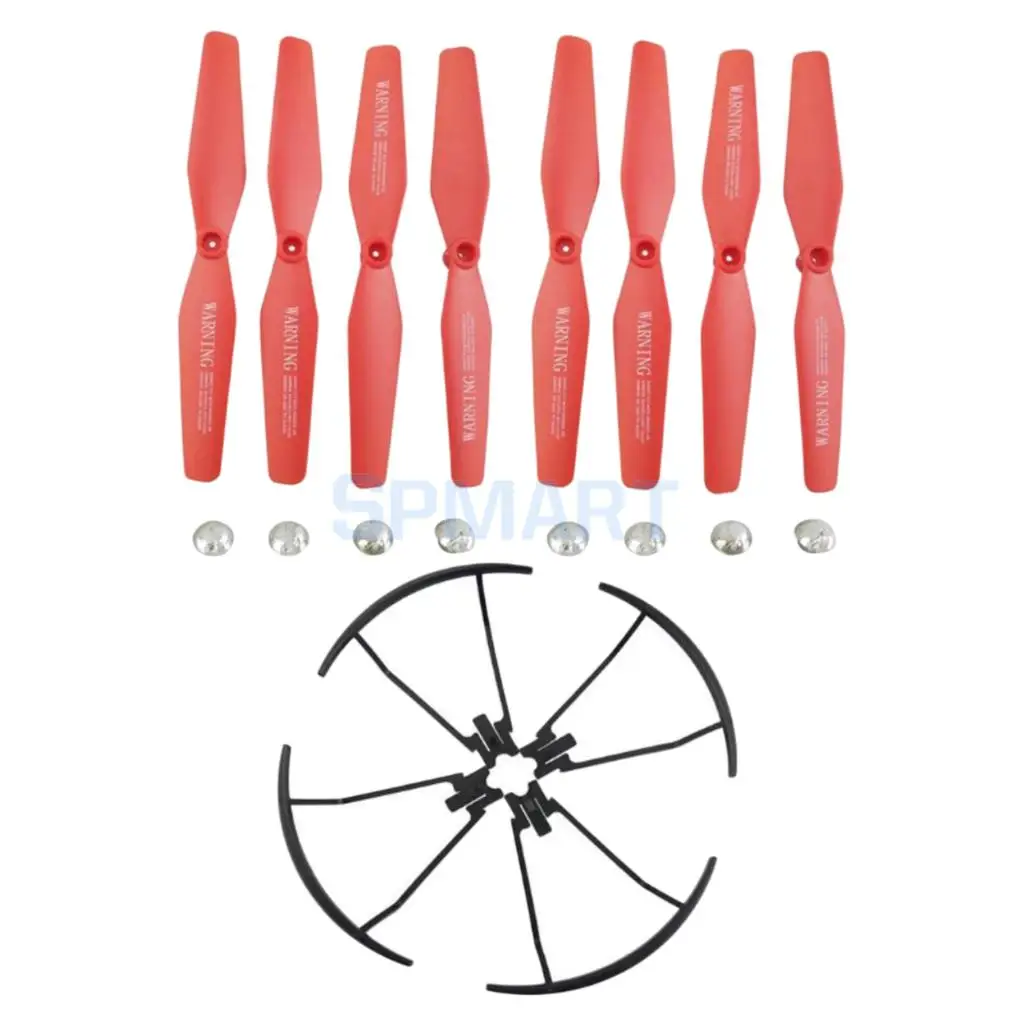 RC Four-Axis Airplane Spare Part Propeller+Bumper Guards Combo Set for VISUO XS809 XS809W XS809HW 8807 8807W