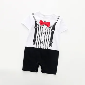 2018 Summer baby boy clothes Body suits Boys Rompers Gentleman Short Sleeve Cotton jumpsuit Black White Costumes 3-18 Months
2018 Summer baby boy clothes Body suits Boys Rompers Gentleman Short Sleeve Cotton jumpsuit Black White Costumes 3-18 Months