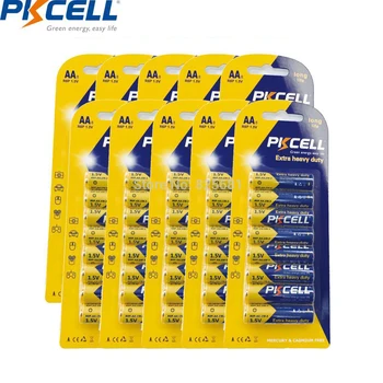 80Pcs 10Card PKCELL AA Battery 1.5 R6P V2A UM3 MN1500 E91 Not Rechargeable Super Heavy Duty Batteries
80Pcs 10Card PKCELL AA Battery 1.5 R6P V2A UM3 MN1500 E91 Not Rechargeable Super Heavy Duty Batteries