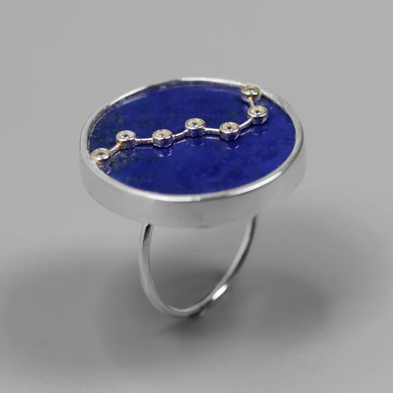 CMAJOR Original 925 Sterling Silver Seven Stars Blue Lapis Queen's Rings Women Girls Handmade Designer Fine Jewelry Wholesale
CMAJOR Original 925 Sterling Silver Seven Stars Blue Lapis Queen's Rings Women Girls Handmade Designer Fine Jewelry Wholesale