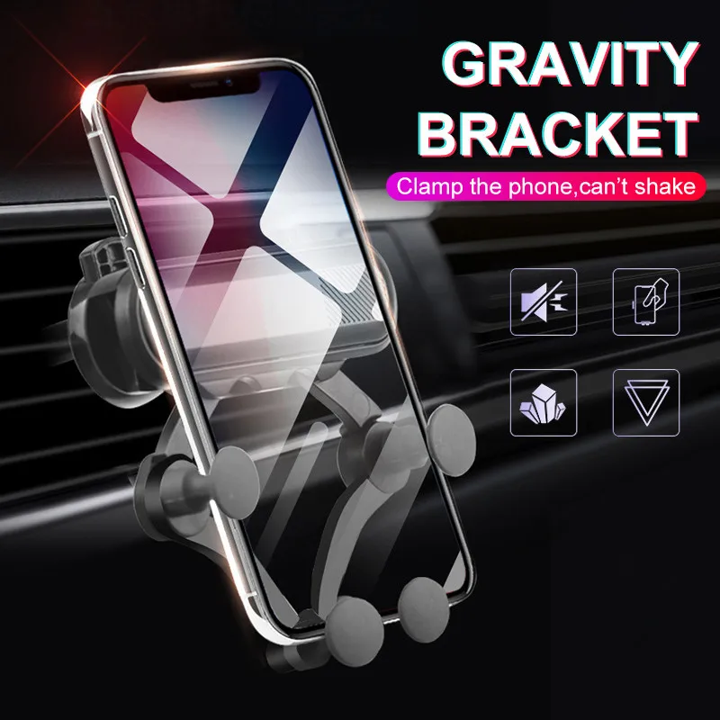 New Auto-Grip Car Phone Holder for Car In Air Outlet Holder Phone Stand Gravity Bracket for Iphone Xr & Universal Phone
New Auto-Grip Car Phone Holder for Car In Air Outlet Holder Phone Stand Gravity Bracket for Iphone Xr & Universal Phone