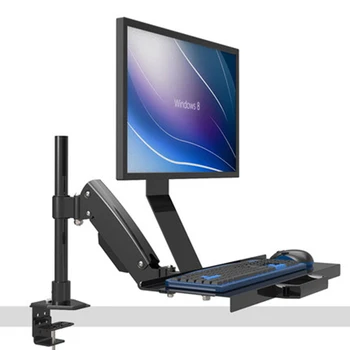 Desktop Mount Full Motion Gas Spring Arm Computer Monitor Holder +Keyboard Holder Mount Stand Sit-Stand Workstation
Desktop Mount Full Motion Gas Spring Arm Computer Monitor Holder +Keyboard Holder Mount Stand Sit-Stand Workstation
