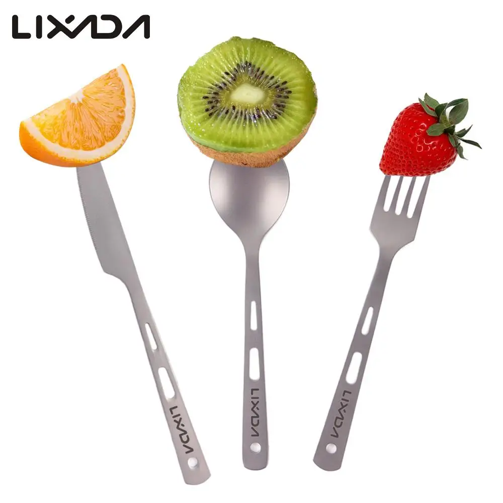 Lixada Titanium Fork Spoon Flatware Set Spoon Lightweight Cutlery Set Outdoor Tableware For Camping Hiking Travel Picnic
Lixada Titanium Fork Spoon Flatware Set Spoon Lightweight Cutlery Set Outdoor Tableware For Camping Hiking Travel Picnic
