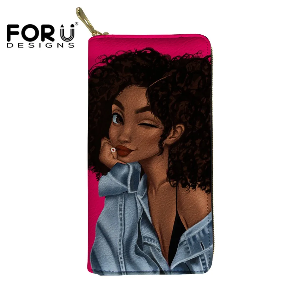 FORUDESIGNS Brand Luxury Wallets African Girls Printing PU Leather Purse for Girls Coin Pocket Zipper Ladies Clutch Cash Holder
FORUDESIGNS Brand Luxury Wallets African Girls Printing PU Leather Purse for Girls Coin Pocket Zipper Ladies Clutch Cash Holder
