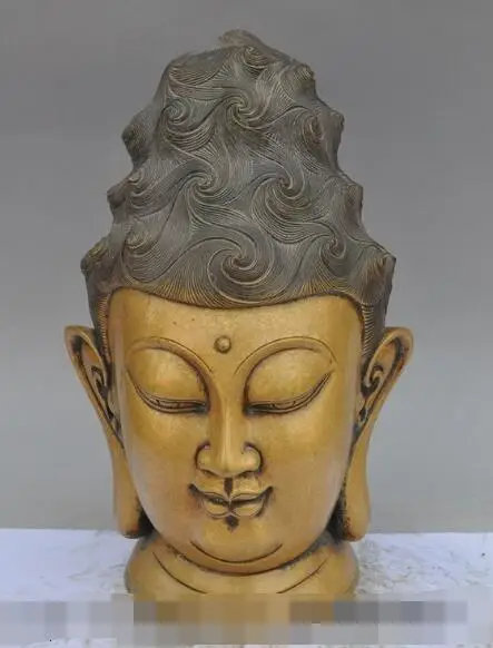 S02325 old tibet buddhism pure purple bronze Kwan-Yin Bulmo goddess buddha head statue
S02325 old tibet buddhism pure purple bronze Kwan-Yin Bulmo goddess buddha head statue