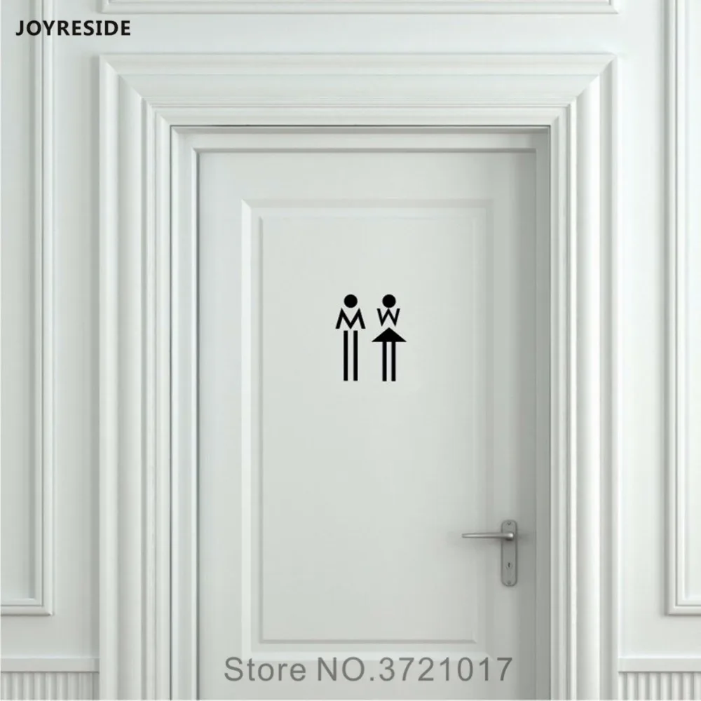 JOYRESIDE Unisex Restroom Bathroom Toilet Door Wall Decal Vinyl Sticker Decor Funny M&W Men Women Sign Art Home Decoration XY083 
JOYRESIDE Unisex Restroom Bathroom Toilet Door Wall Decal Vinyl Sticker Decor Funny M&W Men Women Sign Art Home Decoration XY083