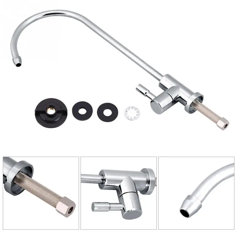 Goose Neck Faucet Elegant Kitchen Sink Faucet Tap 360 Degree Rotation design Chrome Reverse Osmosis Drinking Water Filter Silver
Goose Neck Faucet Elegant Kitchen Sink Faucet Tap 360 Degree Rotation design Chrome Reverse Osmosis Drinking Water Filter Silver