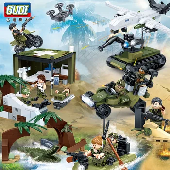8 In 1 Military Scene Building Blocks Assembled Tank Vehicle Drone Soldier Dolls DIY Model Toys Brick Children Play Game Kids Gi
8 In 1 Military Scene Building Blocks Assembled Tank Vehicle Drone Soldier Dolls DIY Model Toys Brick Children Play Game Kids Gi