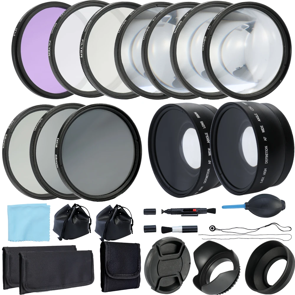 Professional Lens and 52mm 58mm ND2 ND4 ND8 Lens Filter Bundle for DSLR SLR Compact Camera Lens Macro Close-Up Set
Professional Lens and 52mm 58mm ND2 ND4 ND8 Lens Filter Bundle for DSLR SLR Compact Camera Lens Macro Close-Up Set