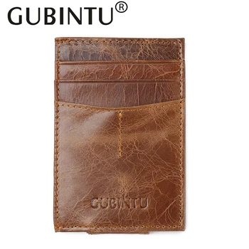 GUBINTU First Layer Leather Wallet Unisex Vintage Card Holder Mini Coin Pocket Purse Thin Cowhide Card Package Clutch Wallets
GUBINTU First Layer Leather Wallet Unisex Vintage Card Holder Mini Coin Pocket Purse Thin Cowhide Card Package Clutch Wallets