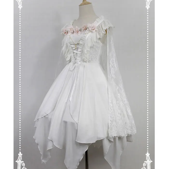 Asymmetrical Gothic Lolita Dress The Ballet Spirit Short JSK Dress with Lace Cape by Soufflesong Clearance
Asymmetrical Gothic Lolita Dress The Ballet Spirit Short JSK Dress with Lace Cape by Soufflesong Clearance