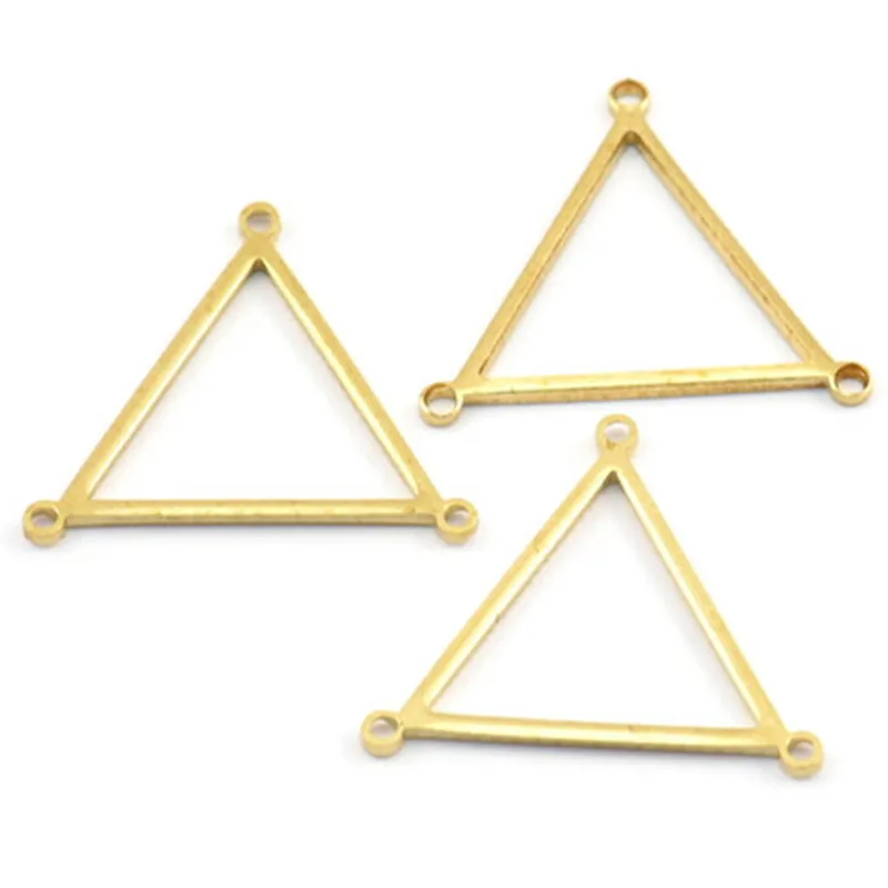 24pc raw brass Triangle Connectors.charm Necklace (Nickel Free and Lead Free). (21x0.9mm) BS 2080
24pc raw brass Triangle Connectors.charm Necklace (Nickel Free and Lead Free). (21x0.9mm) BS 2080
