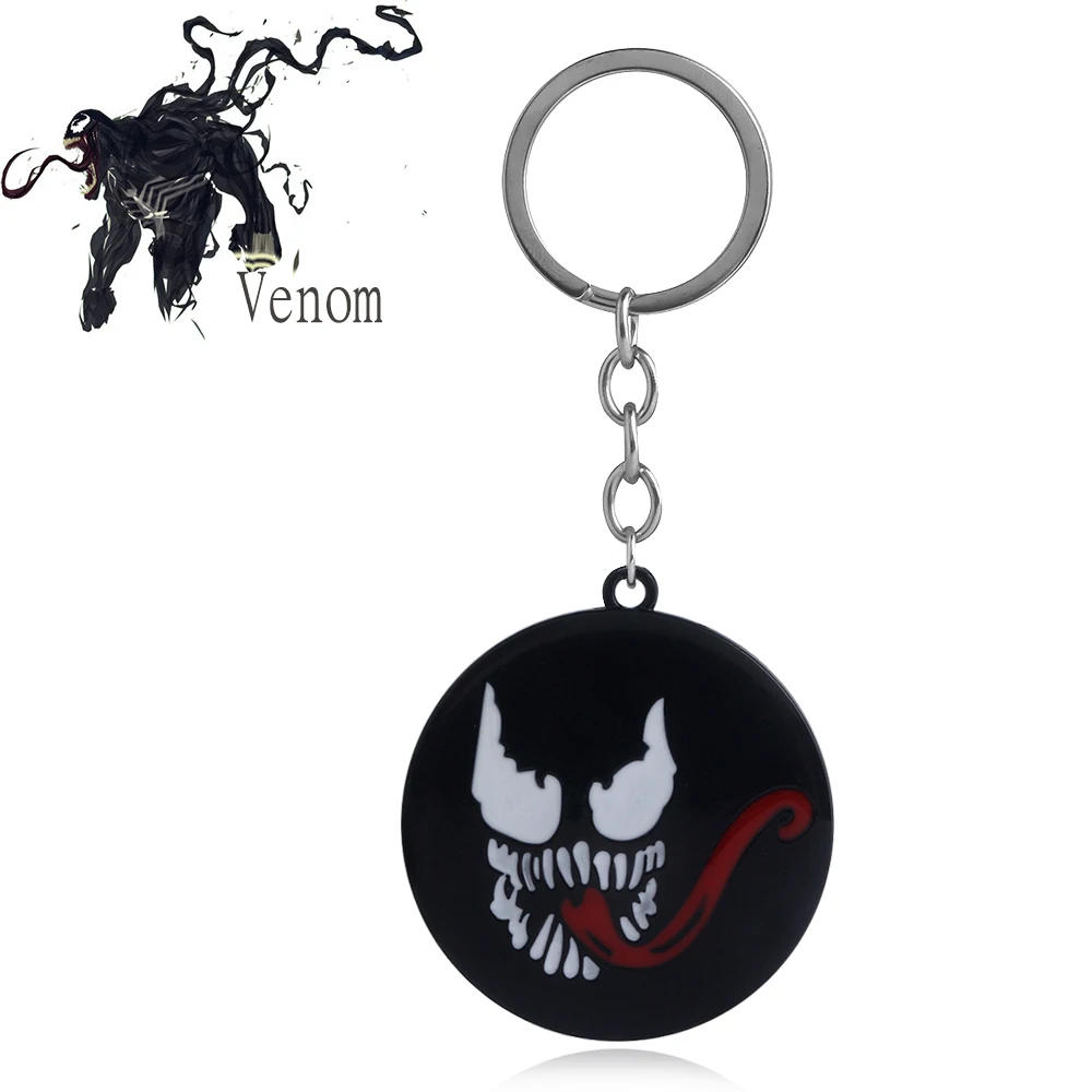 Avengers Venom Keychain figure SpiderMan Eddie Brock Logo Black Round Necklaces Pendants for Women Men Jewelry Halloween Gift
Avengers Venom Keychain figure SpiderMan Eddie Brock Logo Black Round Necklaces Pendants for Women Men Jewelry Halloween Gift