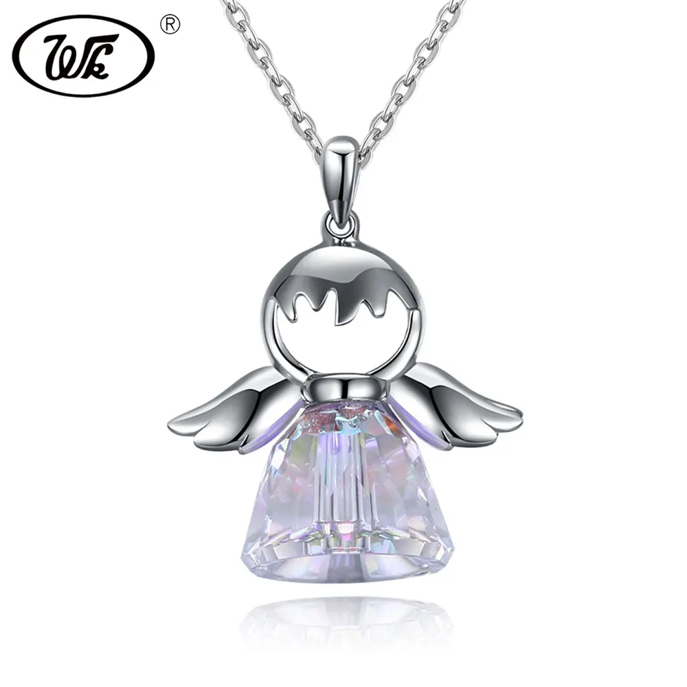 WK Fashion Real 925 Sterling Silver Jewelry Necklace Women Chain Angel Wings Necklace Silver For Girls Trendy Gift W5 NNY27
WK Fashion Real 925 Sterling Silver Jewelry Necklace Women Chain Angel Wings Necklace Silver For Girls Trendy Gift W5 NNY27