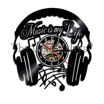 1Piece Music is My Life Vinyl Record Wall Clock Home Decor Wall Clock Headphones Time Clock Rock Music Lover Fans Gift
1Piece Music is My Life Vinyl Record Wall Clock Home Decor Wall Clock Headphones Time Clock Rock Music Lover Fans Gift