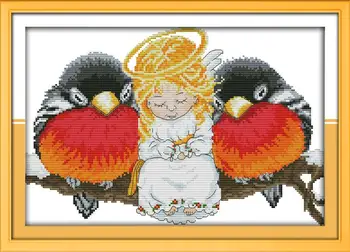 Freeshipping Angel and Birds DMC Cross Stitch Baby Diy Needlework 14CT11CT Counted Cross-stitch Kits for Embroidery Cross Crafts
Freeshipping Angel and Birds DMC Cross Stitch Baby Diy Needlework 14CT11CT Counted Cross-stitch Kits for Embroidery Cross Crafts