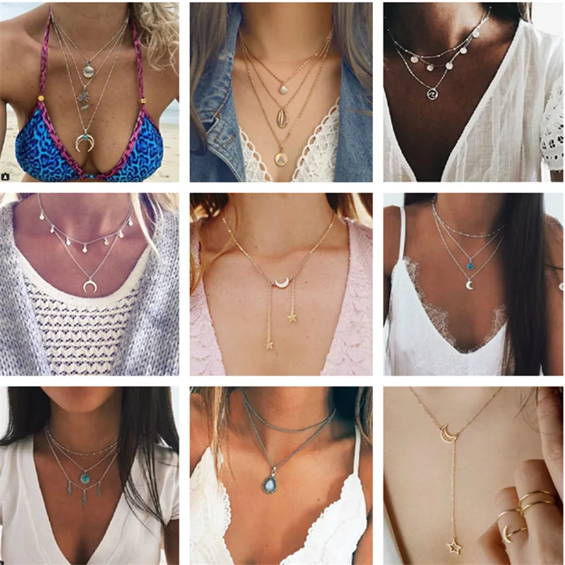 Women Fashion Retro Moon World Map Circle Pendant Multilayer Silver Necklace Party Charm Jewelry Accessories Christmas Gifts
Women Fashion Retro Moon World Map Circle Pendant Multilayer Silver Necklace Party Charm Jewelry Accessories Christmas Gifts