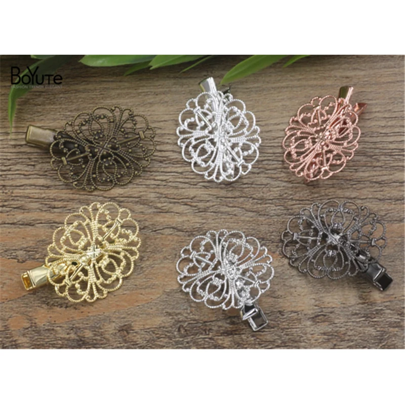 BoYuTe 20Pcs 34*26MM Filigree Flower Hair Clip Hansenne 6 Colors Plated Women Hairgrip
BoYuTe 20Pcs 34*26MM Filigree Flower Hair Clip Hansenne 6 Colors Plated Women Hairgrip