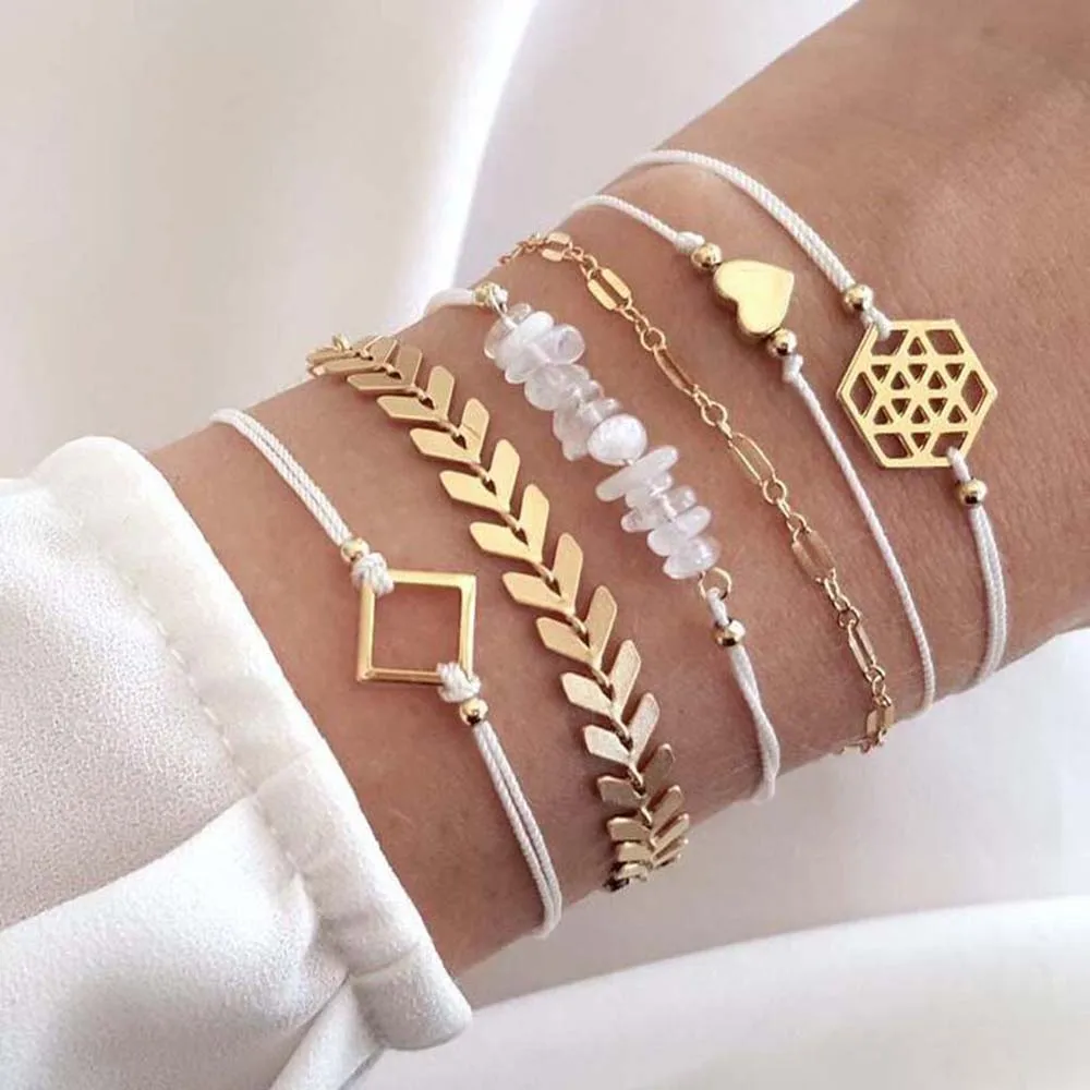 2019 Boho 6Pcs/Set Stone Bracelet Geometric Irregular Love Heart Leaves Shape Bangles Fashion Women Bracelet Brincos Jewelry
2019 Boho 6Pcs/Set Stone Bracelet Geometric Irregular Love Heart Leaves Shape Bangles Fashion Women Bracelet Brincos Jewelry