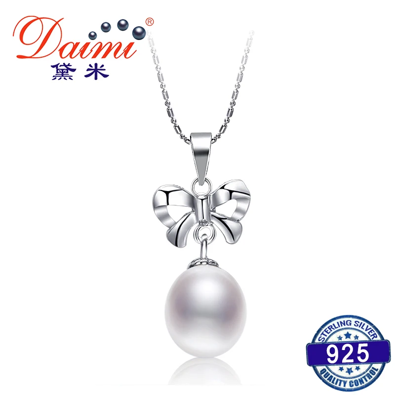 DAIMI Simple Nice Bowknot Necklace 8.5-9mm Natural White Pearl Pendant Necklace 925 Silver Pendant 2017
DAIMI Simple Nice Bowknot Necklace 8.5-9mm Natural White Pearl Pendant Necklace 925 Silver Pendant 2017