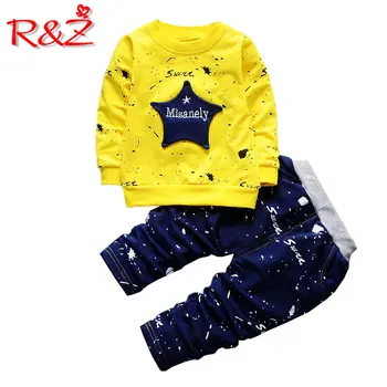 R&Z 2019 spring and autumn new children's five-pointed star inkjet dot letter shirt T-shirt trousers suit children's suit
R&Z 2019 spring and autumn new children's five-pointed star inkjet dot letter shirt T-shirt trousers suit children's suit