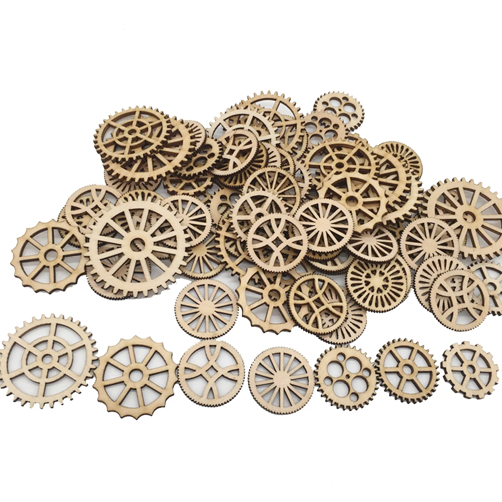 50pcs/set DIY Mixed Wheel Gear Pattern Natural Wooden Chips Handmade Scrapbooking Hollow Craft for Home Decor Hanging Ornament
50pcs/set DIY Mixed Wheel Gear Pattern Natural Wooden Chips Handmade Scrapbooking Hollow Craft for Home Decor Hanging Ornament