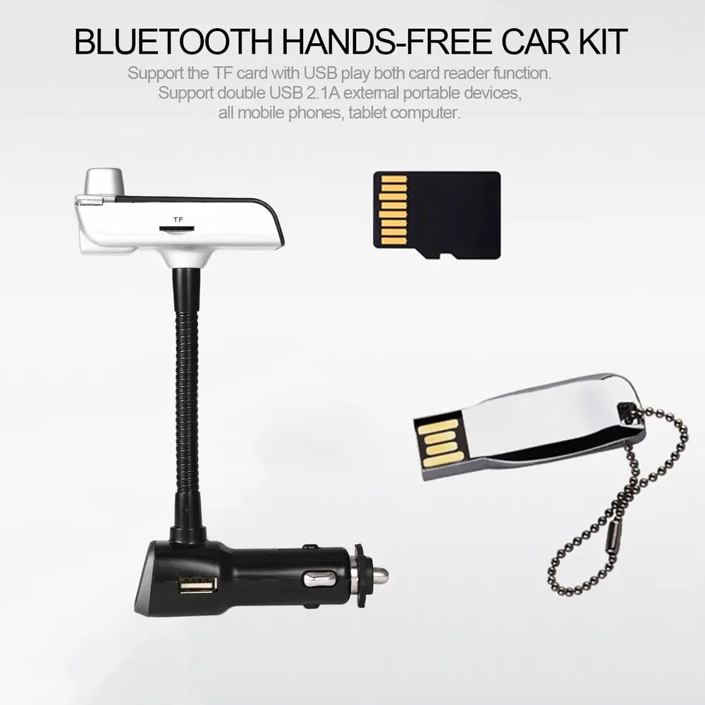 BT68 Bluetooth Hands-free Car Kit With FM Transmitter and 2.1A Charger OLED Screen Display TF USB MP3/WMA Music
BT68 Bluetooth Hands-free Car Kit With FM Transmitter and 2.1A Charger OLED Screen Display TF USB MP3/WMA Music