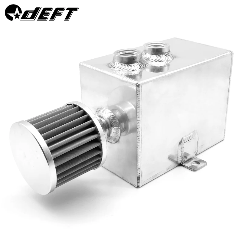 DEFT 2L Universal Car Aluminum Oil Catch Tank Silver Black Fuel Tanks With Breather Filter Drain Tap 2LT Baffled
DEFT 2L Universal Car Aluminum Oil Catch Tank Silver Black Fuel Tanks With Breather Filter Drain Tap 2LT Baffled
