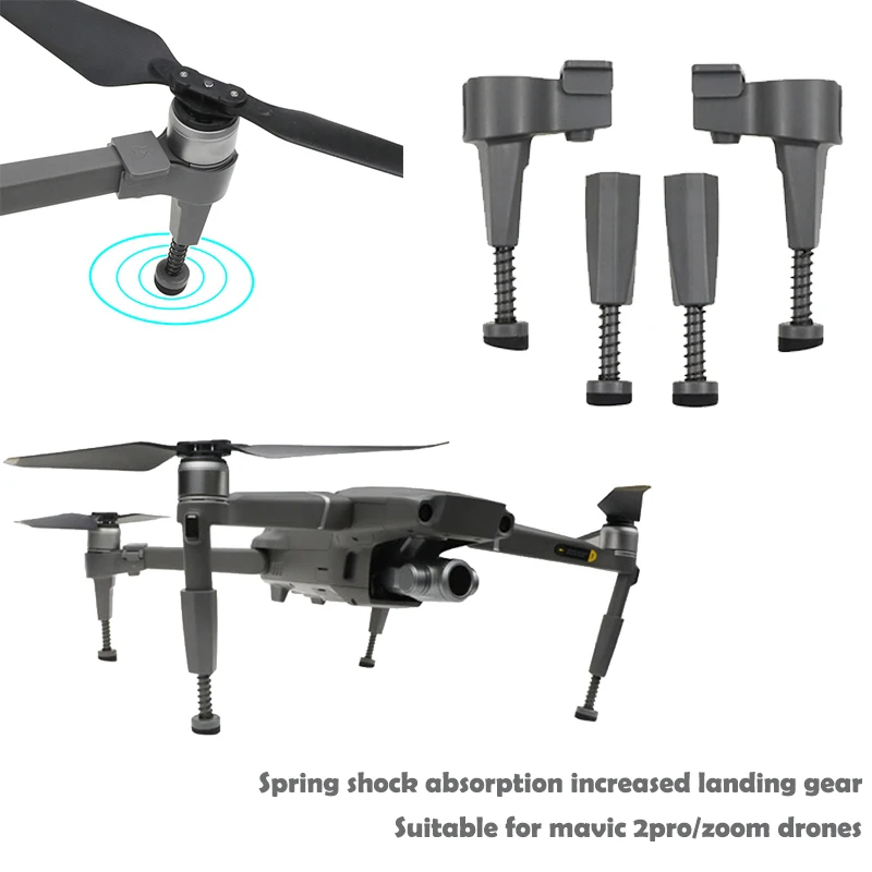Spring Landing Gear Spring Shock Absorber Gear Extended Landing Gear Leg 4pcs Drone for DJI Mavic 2 Zoom/Pro Decor UAV
Spring Landing Gear Spring Shock Absorber Gear Extended Landing Gear Leg 4pcs Drone for DJI Mavic 2 Zoom/Pro Decor UAV